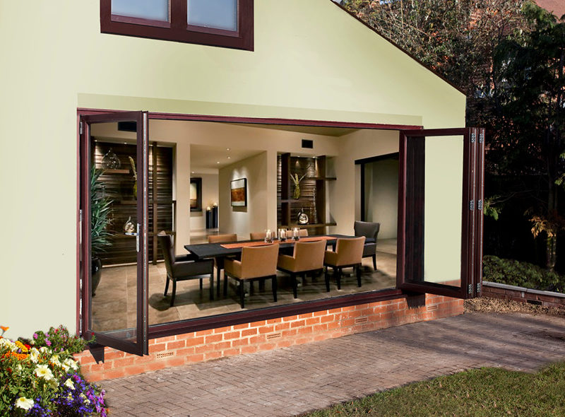 Bi-Fold Doors – Rosewood